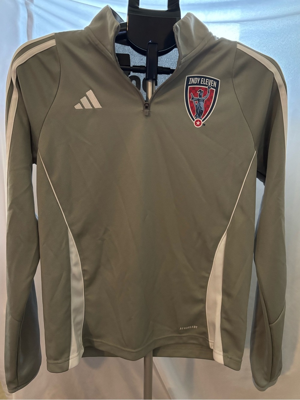 adidas Indy Eleven Gray Training Top with Red & Navy Crest